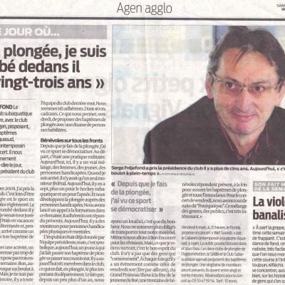 Sabbe sud ouest article serge